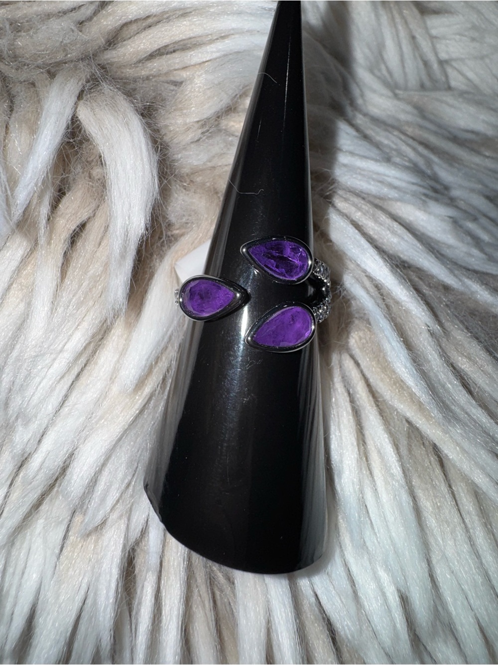 Bomb party amethyst ring